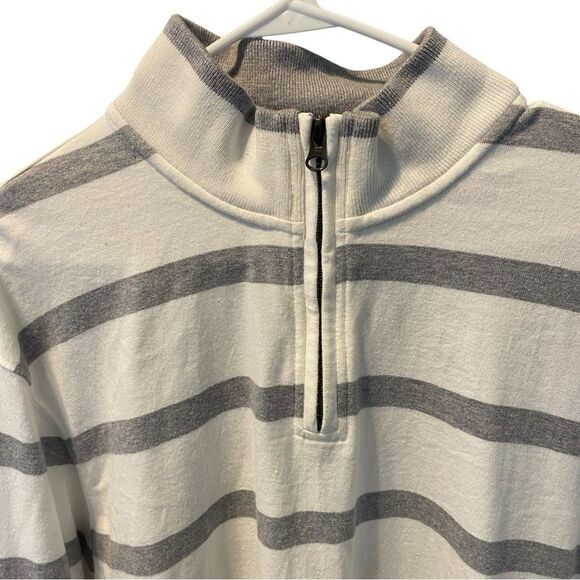 Men's Chaps Gray & White Quarter Zip Pullover Size XXL - Picture 2 of 8